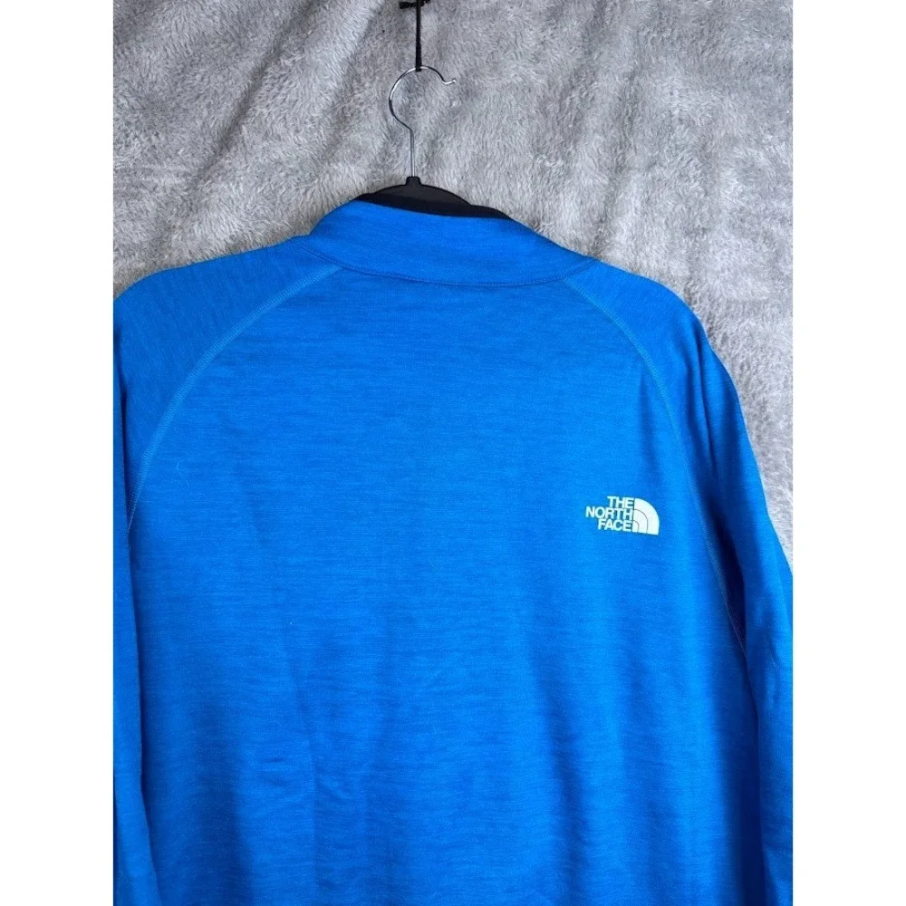 The North Face Men's XL Blue 1/4 Zip Fleece Pullover Jacket w/ Zip Pocket Hiking